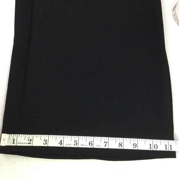 New York & Company Women’s Petite Flat Front Straight Leg Black Dress Pant 12 - Picture 11 of 13